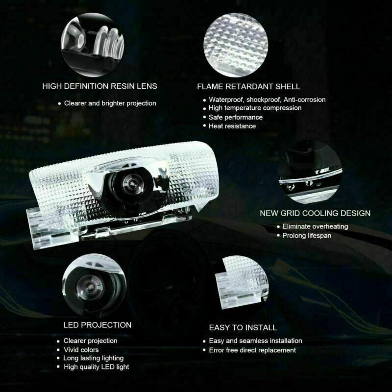 For Lexus Laser Door Logo Lights Ghost Shadow Projector Car Courtesy Welcome Light