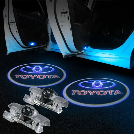 Toyota 4PCs Laser Door Logo Lights Ghost Shadow Projector Car Courtesy Welcome Light