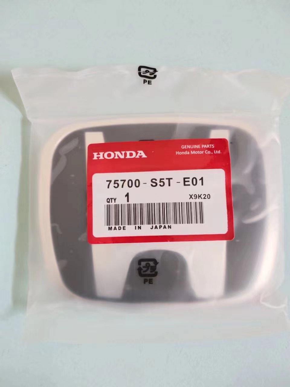 Honda 3PC Front Grille Rear Steering Wheel Emblem Cover For Accord Sedan Civic Si Coupe Black Logo Badge Nameplate