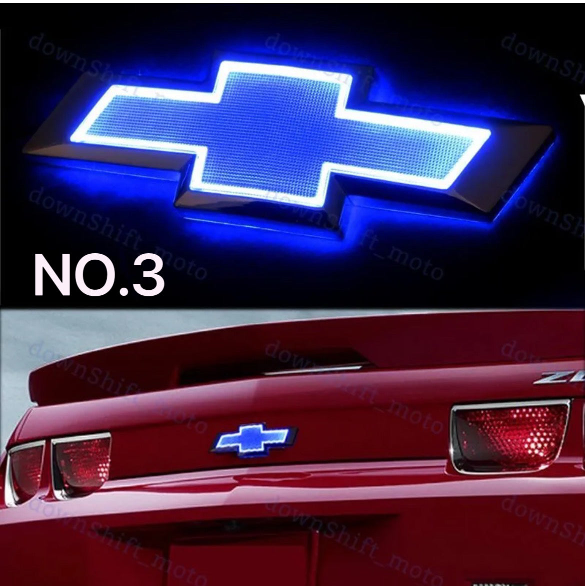 Chevrolet 5D LED Logo Light Car Logo Led Lighted Emblem Tail Rear Badge Sedan Trunk Cruze