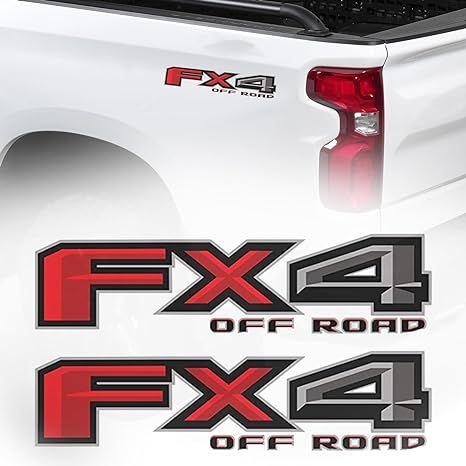 Ford 2PCS 2015-19 F150 FX4 Off Road Decals Stickers Truck Bed Side 4WD