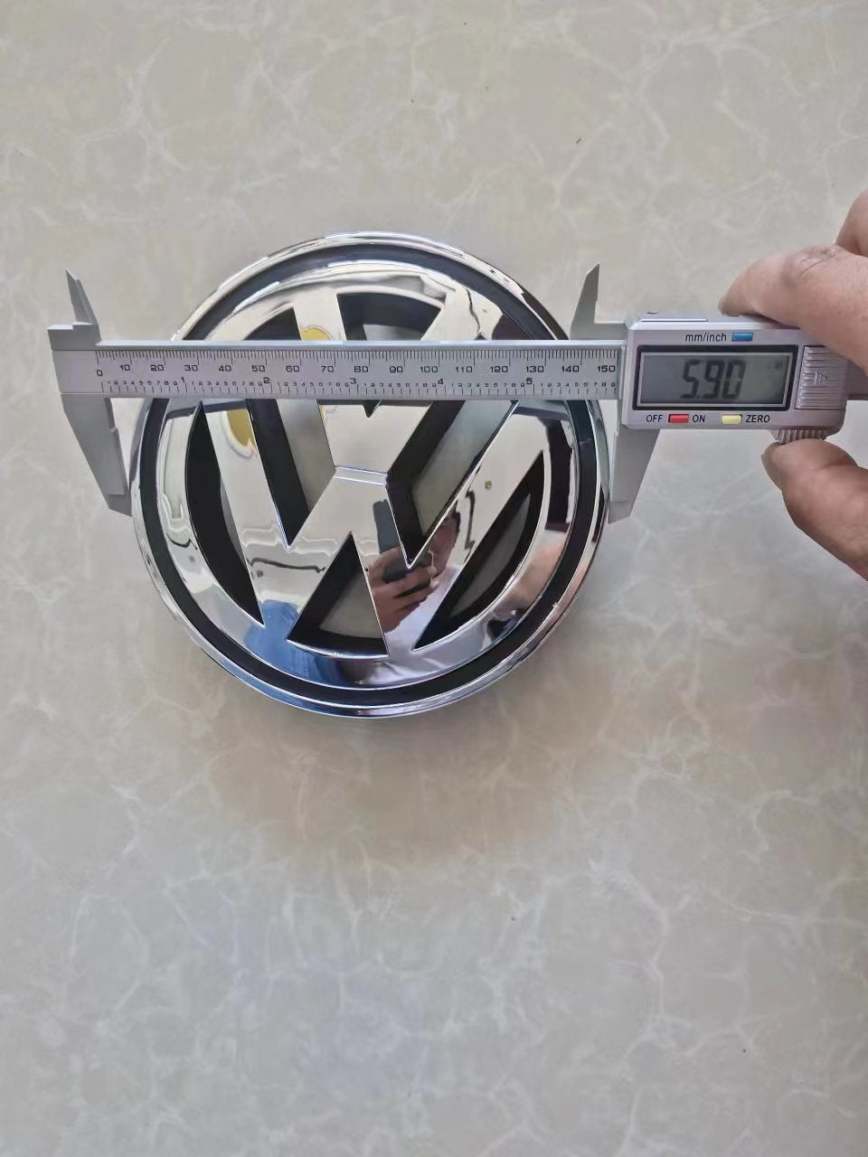 VW Volkswagen Front Grille Emblem For 2005-2012 Passat Jetta Tiguan Sedan-Wagon Chrome Badge Logo Nameplate 6" inch