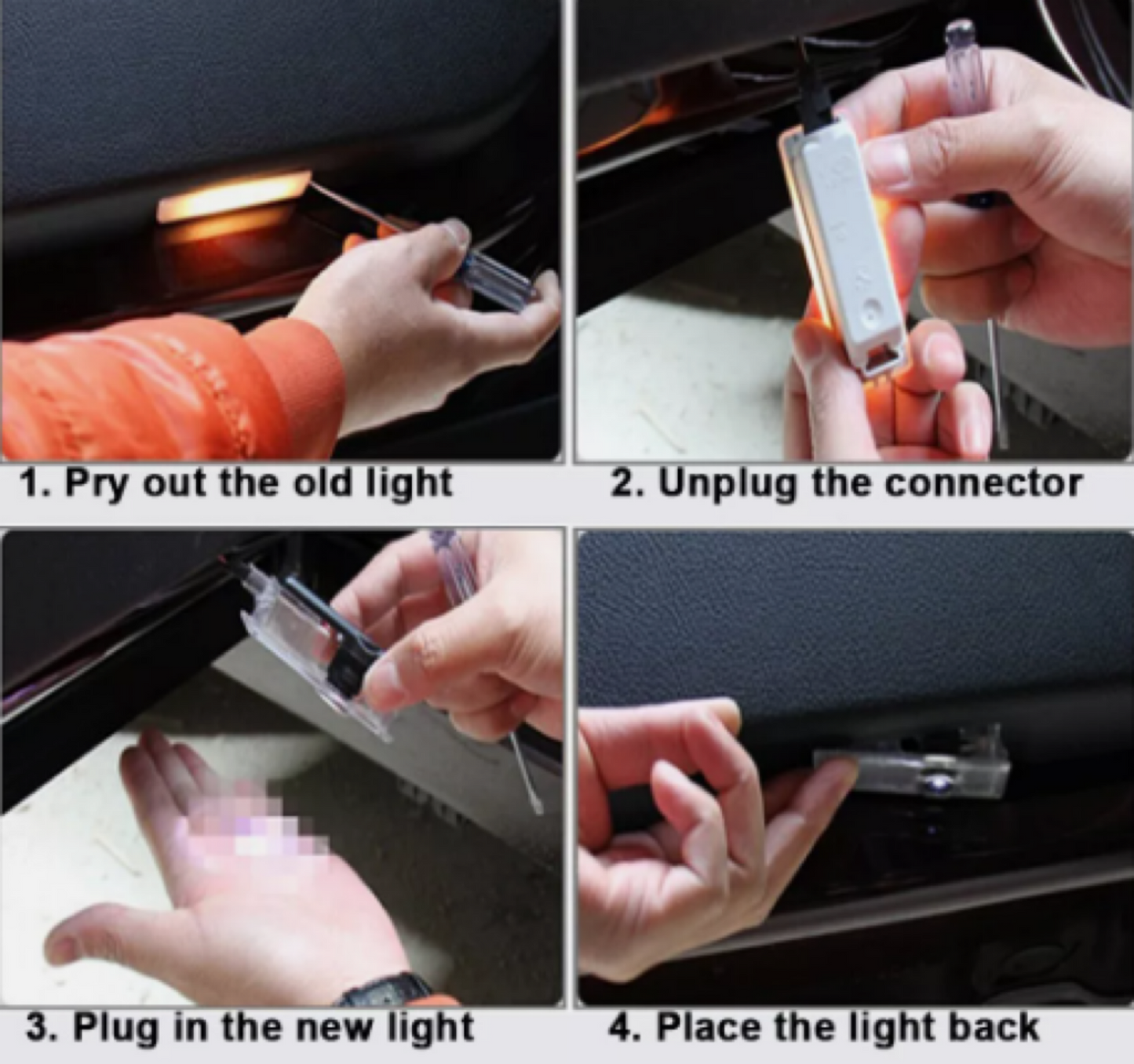 4pc Subaru Door Logo Light LED Laser Ghost Shadow Car Courtesy Projector Welcome