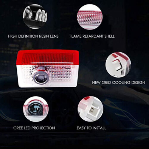 For Mercedes-Benz Laser Door Logo Lights Ghost Shadow Projector Car Courtesy Welcome Light