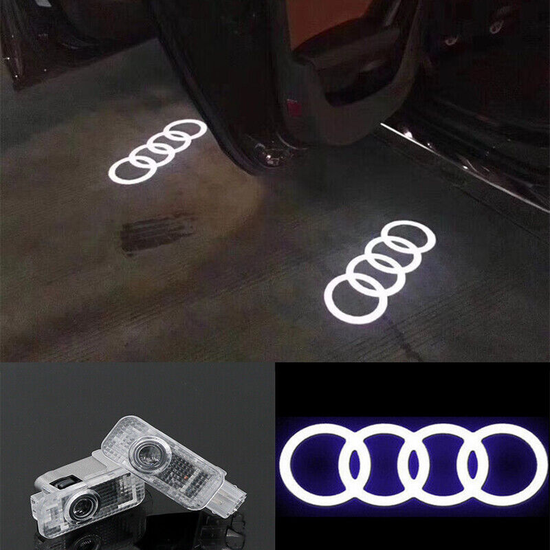 For Audi Laser Door Logo Lights Ghost Shadow Projector Car Courtesy Welcome Light