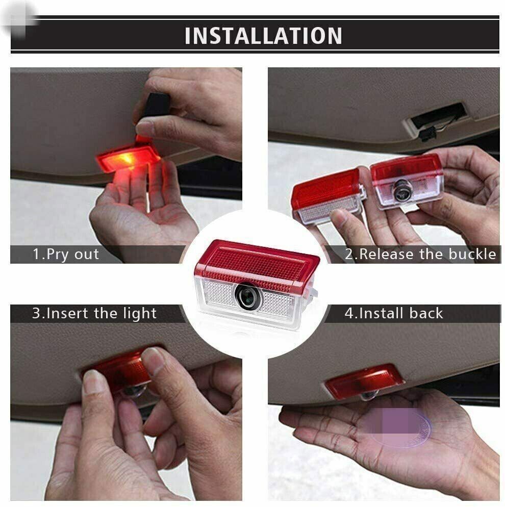 For Mercedes-Benz Laser Door Logo Lights Ghost Shadow Projector Car Courtesy Welcome Light