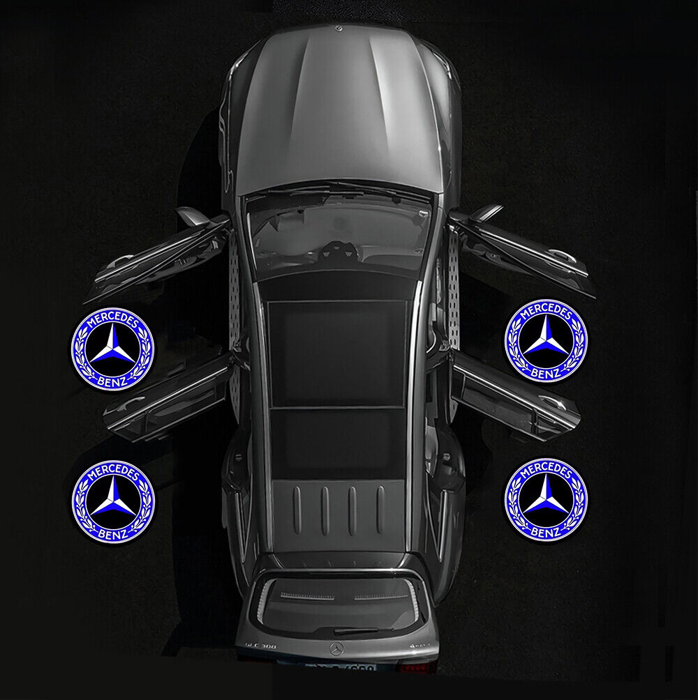For Mercedes-Benz Laser Door Logo Lights Ghost Shadow Projector Car Courtesy Welcome Light