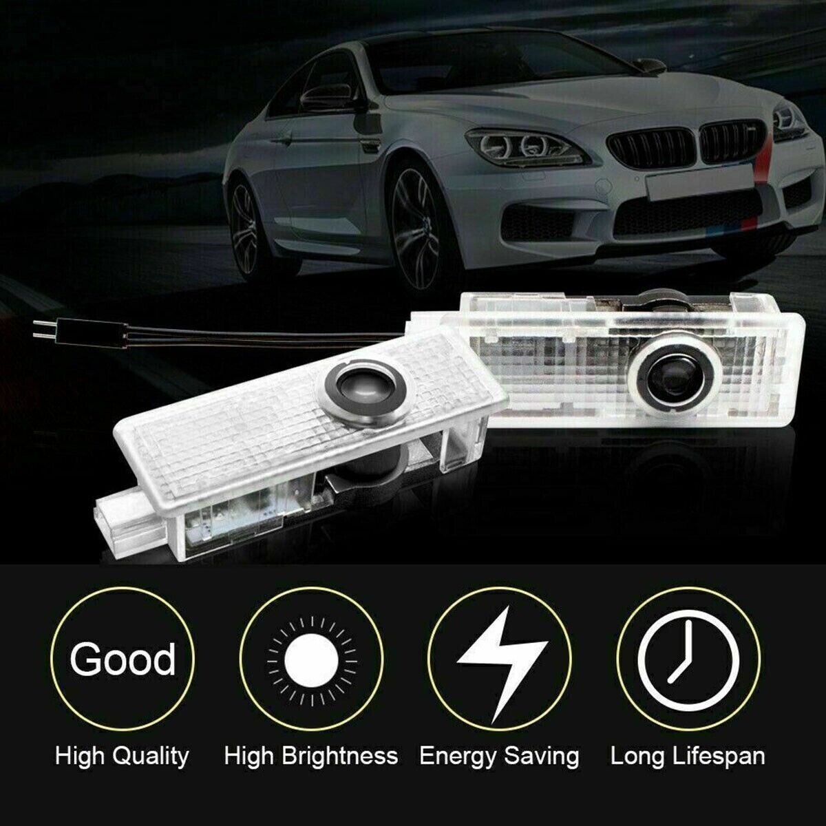 For Audi A7 Q3 Q5 Q7 RS R8 SLINE Laser Door Logo Lights Ghost Shadow Projector Car Courtesy Welcome Light