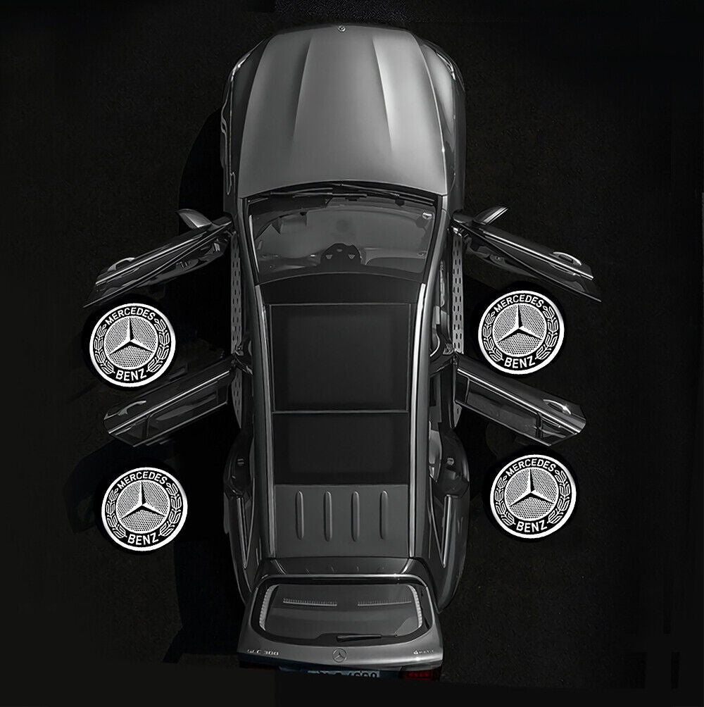 For Mercedes-Benz Laser Door Logo Lights Ghost Shadow Projector Car Courtesy Welcome Light