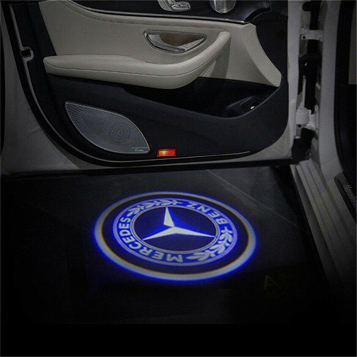 For Mercedes-Benz Laser Door Logo Lights Ghost Shadow Projector Car Courtesy Welcome Light
