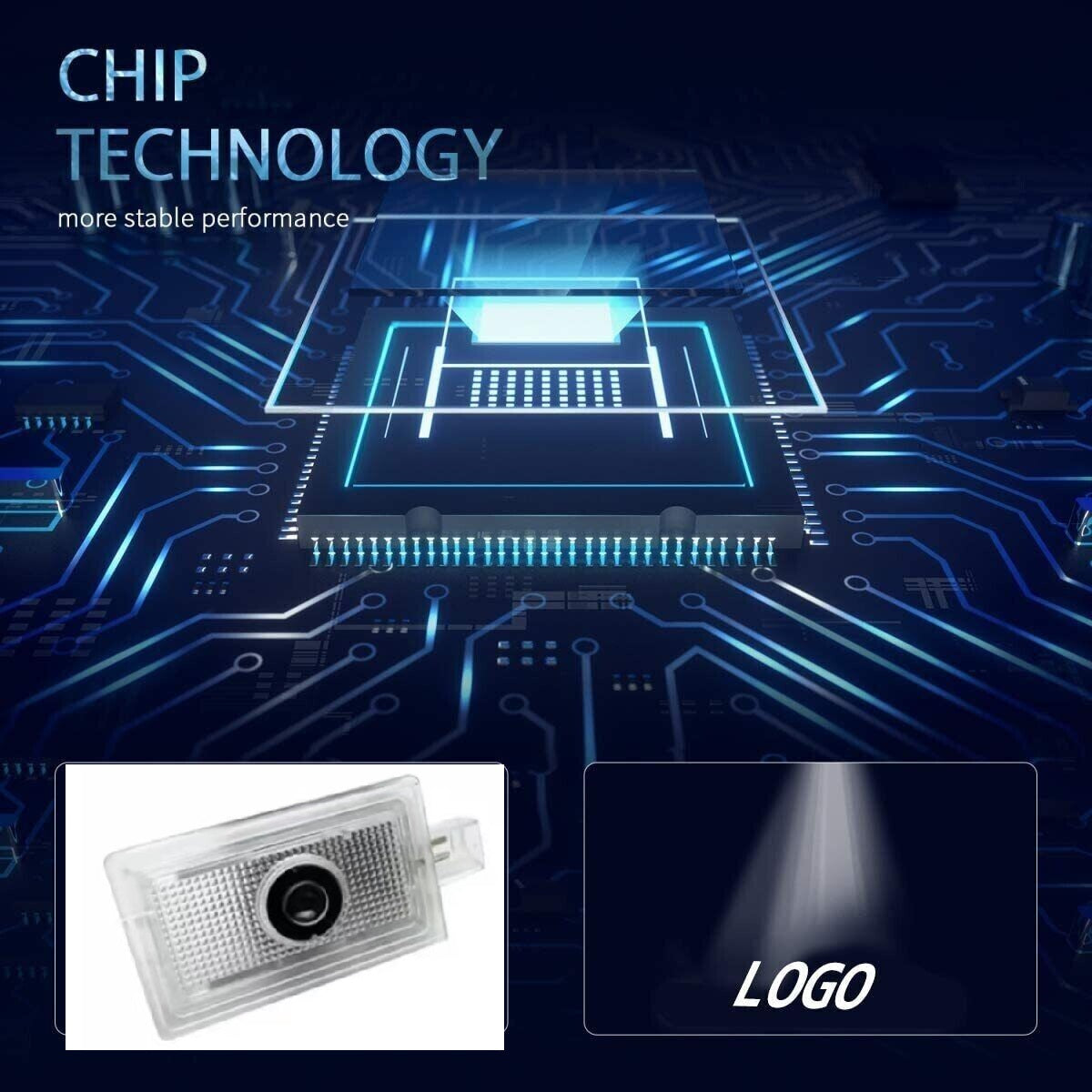 For Chrysler Laser Door Logo Lights Ghost Shadow Projector Car Courtesy Welcome Light