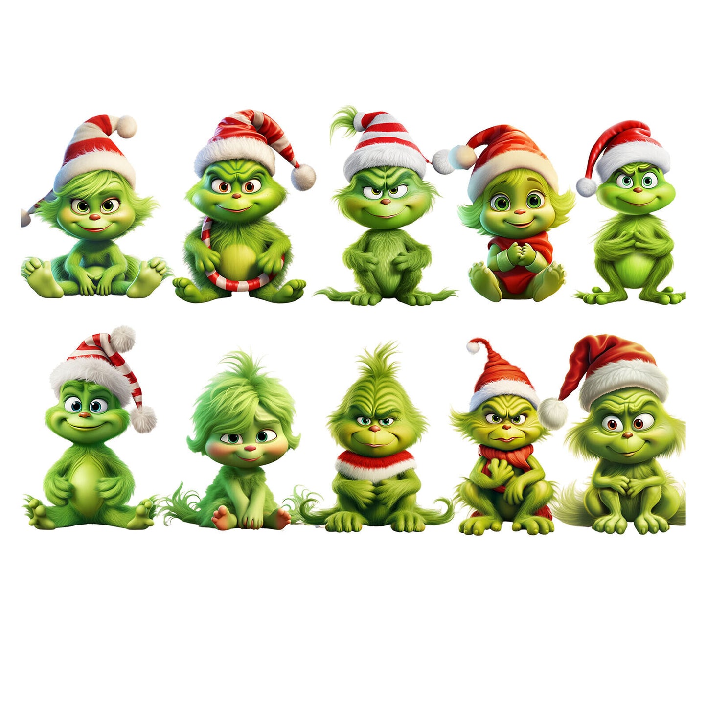 3 inch Christmas Grinch Ornaments Xmas Tree Hanging Decoration Figure Pendant