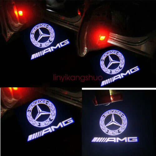 For Mercedes-Benz Laser Door Logo Lights Ghost Shadow Projector Car Courtesy Welcome Light