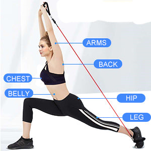 11PCs Resistance Bands Tube Set