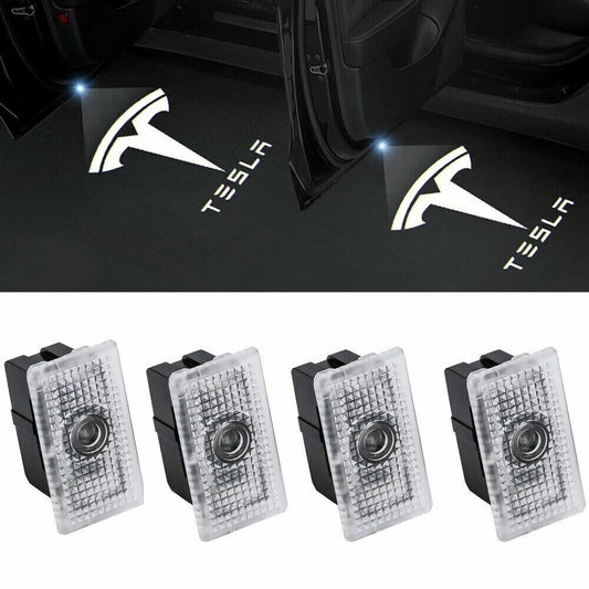 For Tesla Laser Door Logo Lights Ghost Shadow Projector Car Courtesy Welcome Light