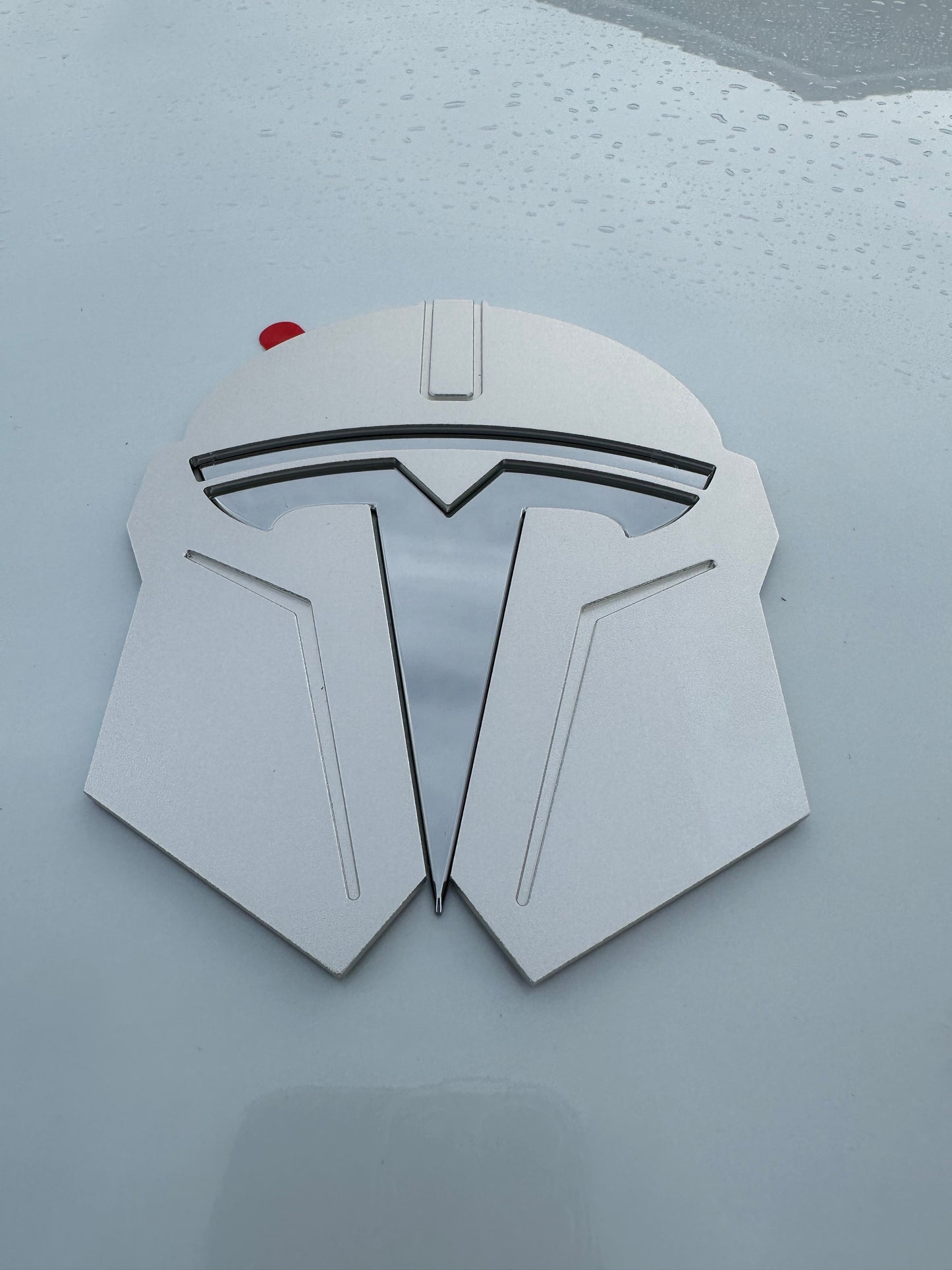 Tesla Model 3 Y Front Grille Hood LOGO Badge Emblem Decoration Helmet