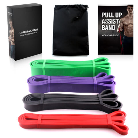 Set of 4 Heavy Duty Resistance Bands Loop