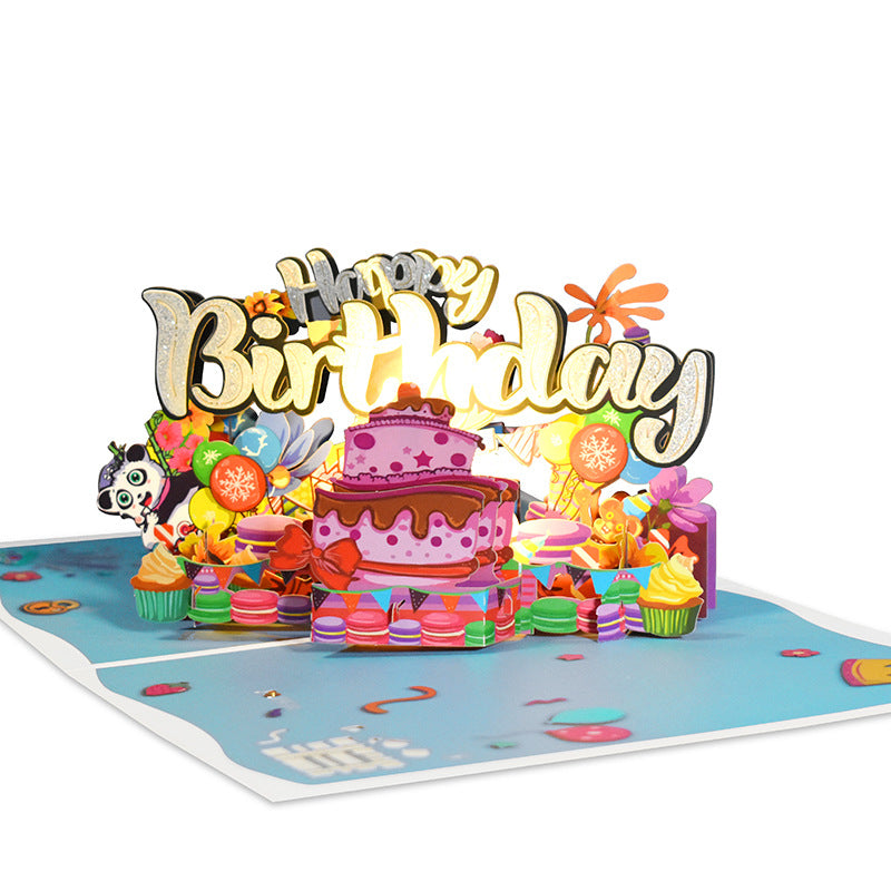 3D Pop Up Greeting Card Happy Birthday Candy Treats