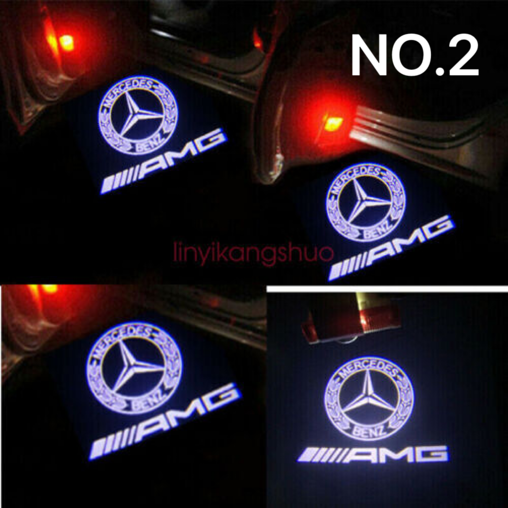 4PC Mercedes-Benz LED Door Courtesy Logo Light Ghost Shadow Laser Projector
