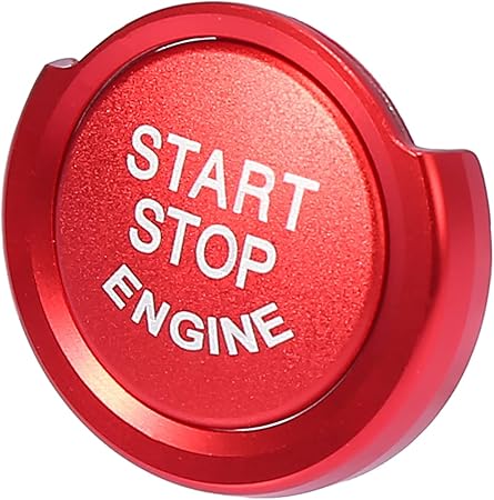 For BMW 1 2 3 4 Series Red Blue Car Engine Start Stop Button Cap w Ring Kit