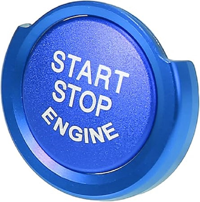 For BMW 1 2 3 4 Series Red Blue Car Engine Start Stop Button Cap w Ring Kit