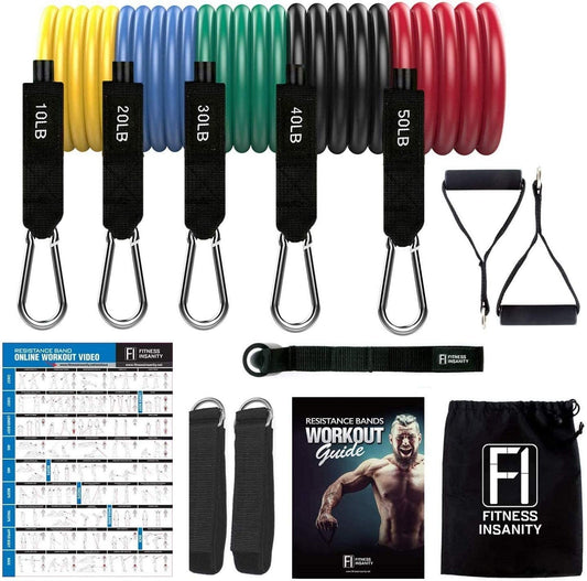 11PCs Resistance Bands Tube Set