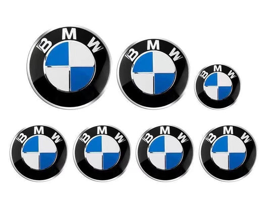 BMW 7PC Hood Truck Wheel Steering Emblem