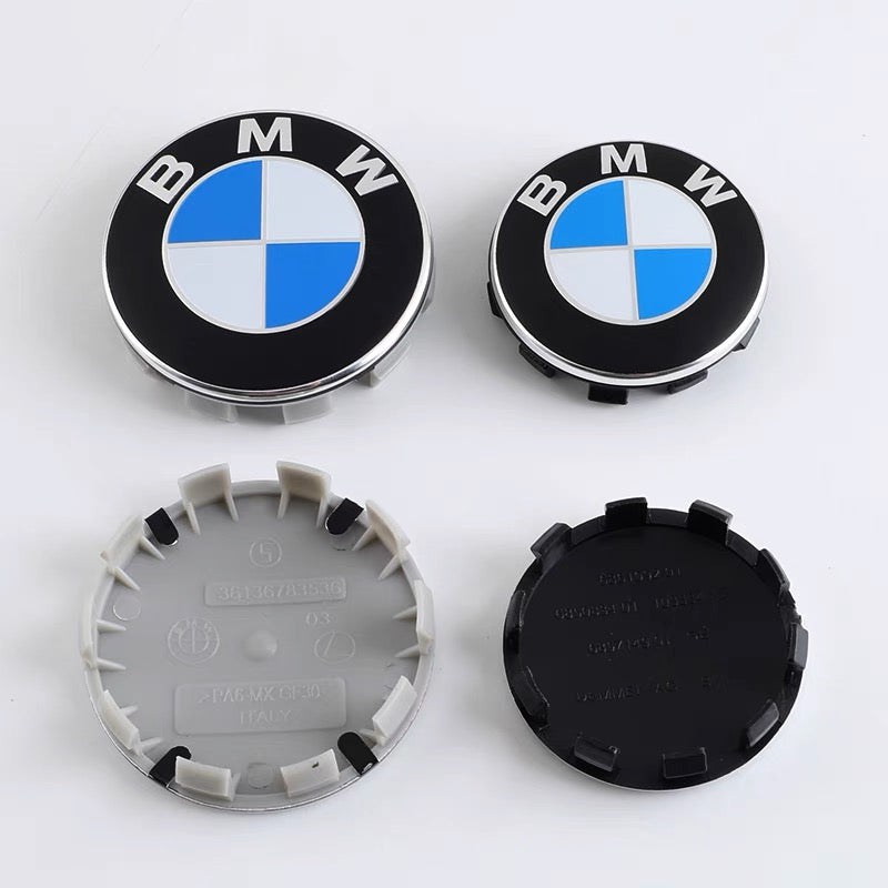 BMW 4PC Wheel Center Hub Cap Emblem 56mm 68mm