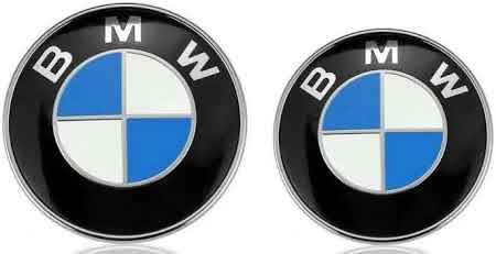 BMW 7PC Hood Truck Wheel Steering Emblem