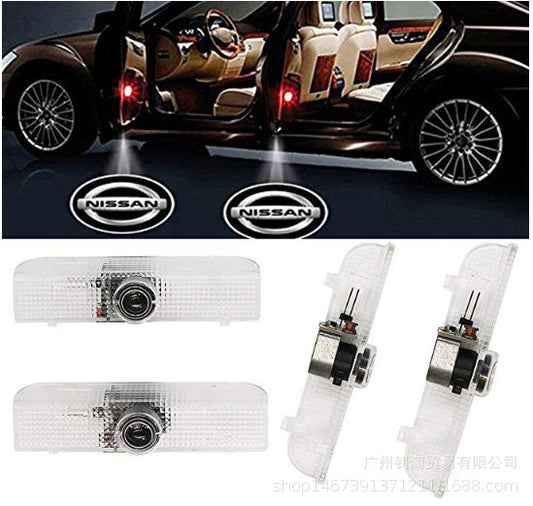 For Nissan Laser Door Logo Lights Ghost Shadow Projector Car Courtesy Welcome Light