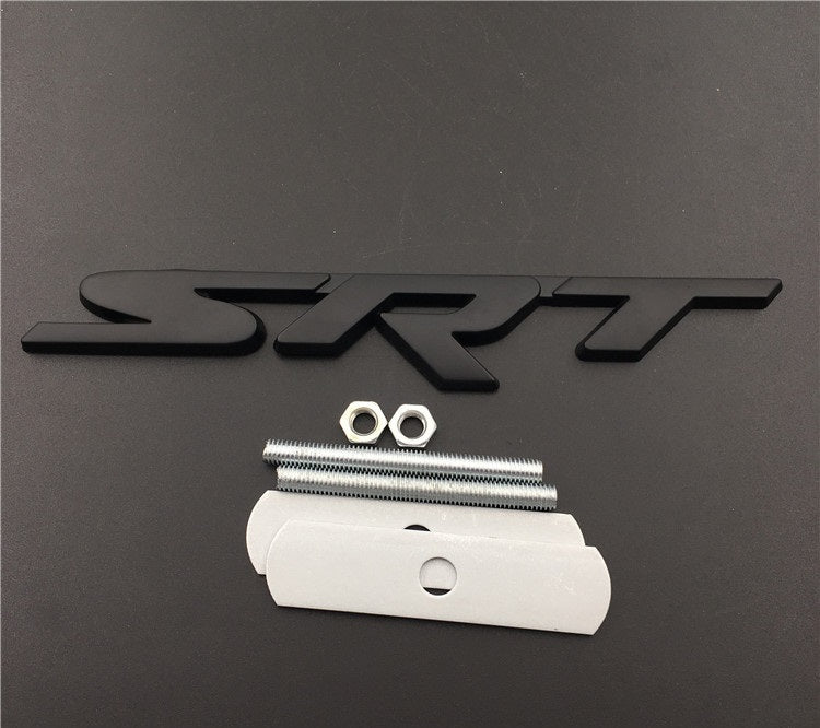 SRT 3D Metal Grille Logo Emblem Nameplate for HellCat Charger Challenger Jeep Grand Cherokee