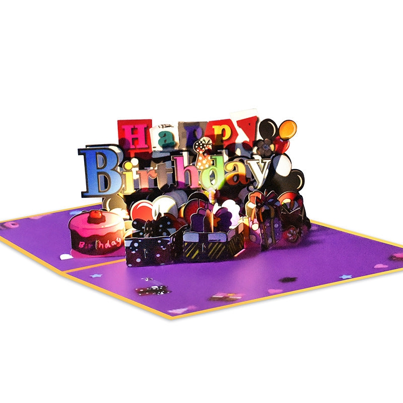 3D Pop Up Greeting Card Happy Birthday Gifts Treats