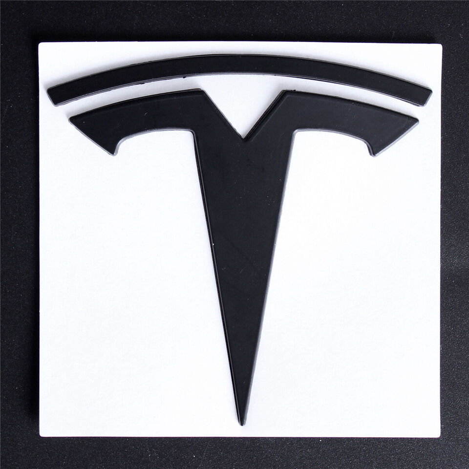 Tesla Model Y 3 Front Grille Hood LOGO Badge Emblem T Letter