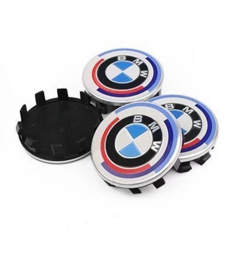 BMW 4PC Wheel Center Cap Emblem 50th Anniversary 56mm 68mm