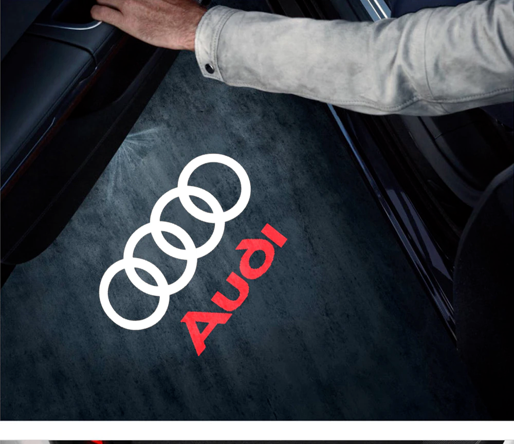 For Audi Laser Door Logo Lights Ghost Shadow Projector Car Courtesy Welcome Light