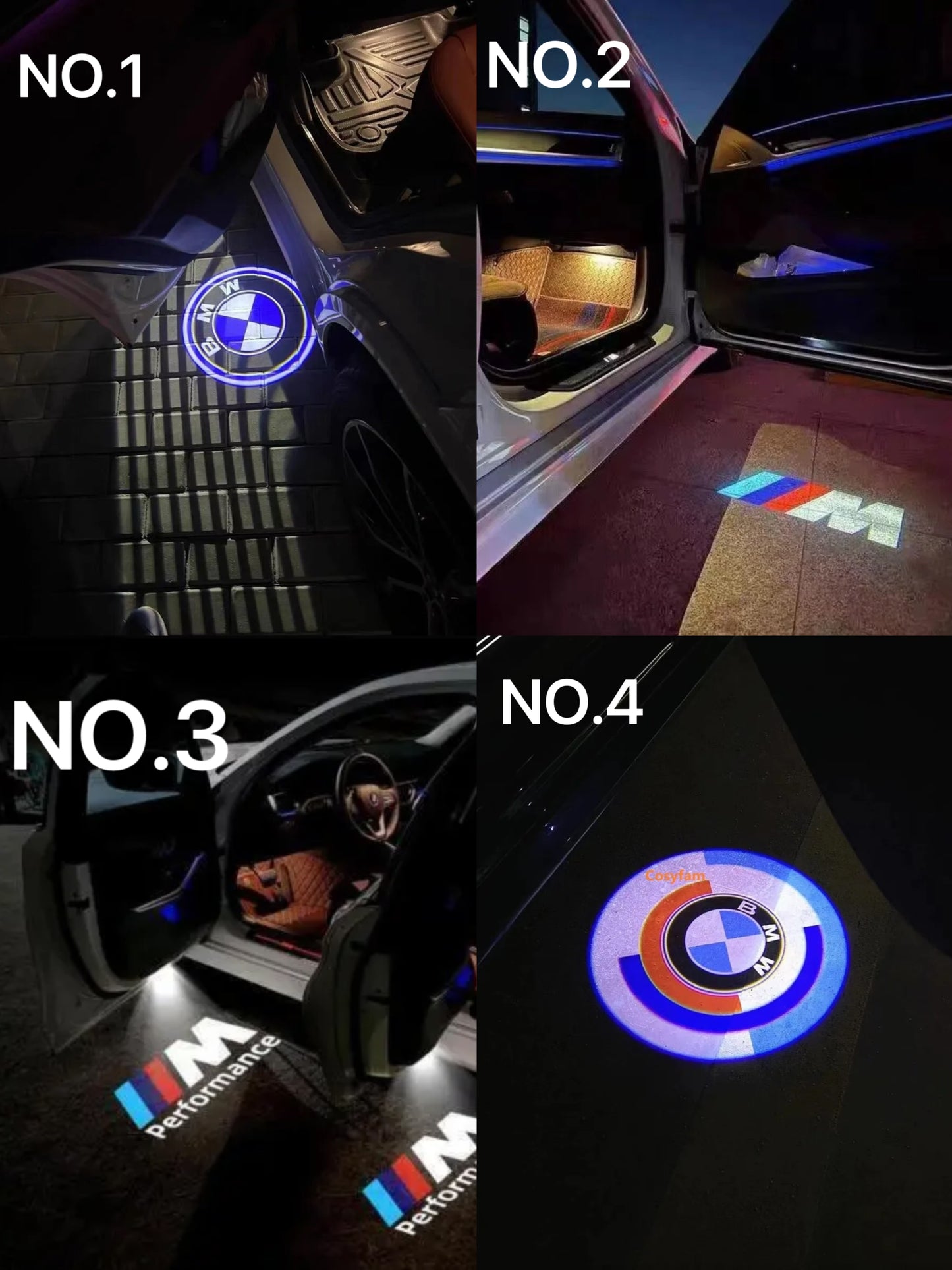 For BMW Laser Door Logo Lights Ghost Shadow Projector Car Courtesy Welcome Light