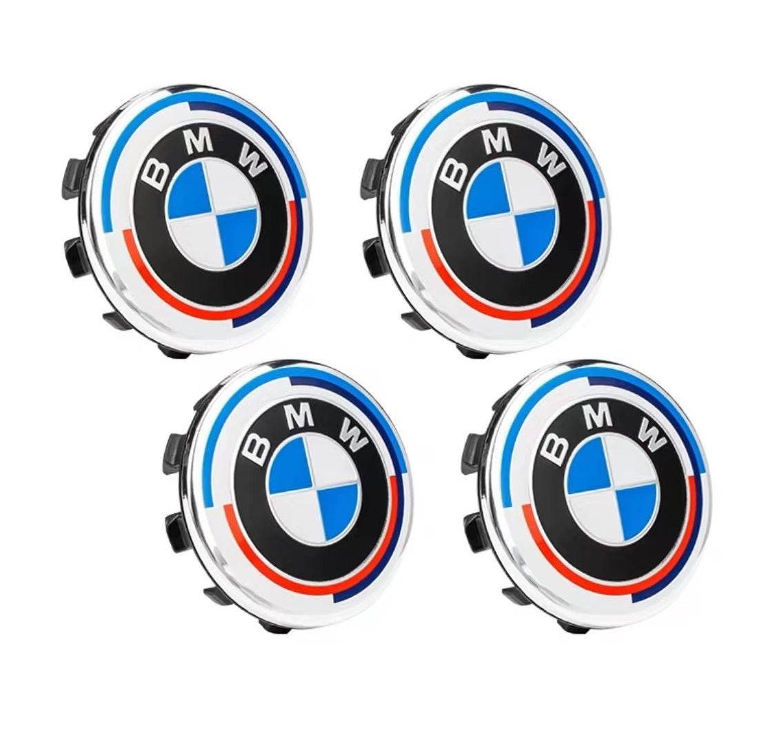 BMW 7PC Hood Truck Wheel Steering Emblem 50th Anniversary