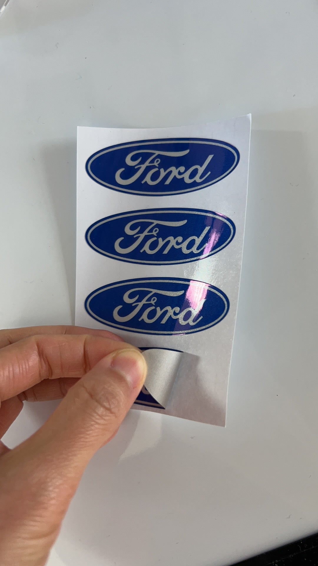 SET OF 4 FORD WHEEL RIM CENTER CAP LOGO DECAL EMBLEM STICKER 2.5" x 1" 63*25mm