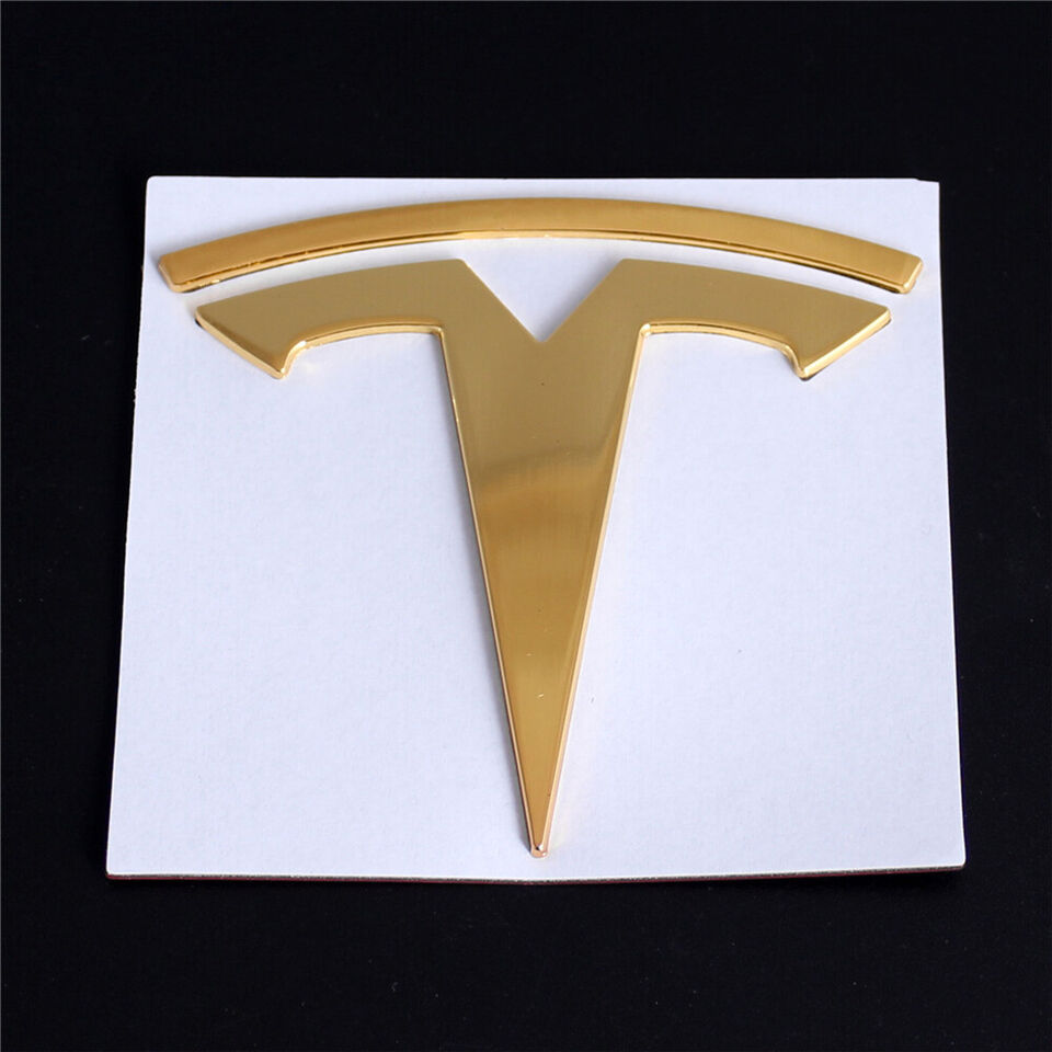 Tesla Model Y 3 Front Grille Hood LOGO Badge Emblem T Letter