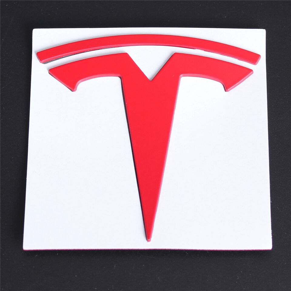 Tesla Model Y 3 Front Grille Hood LOGO Badge Emblem T Letter