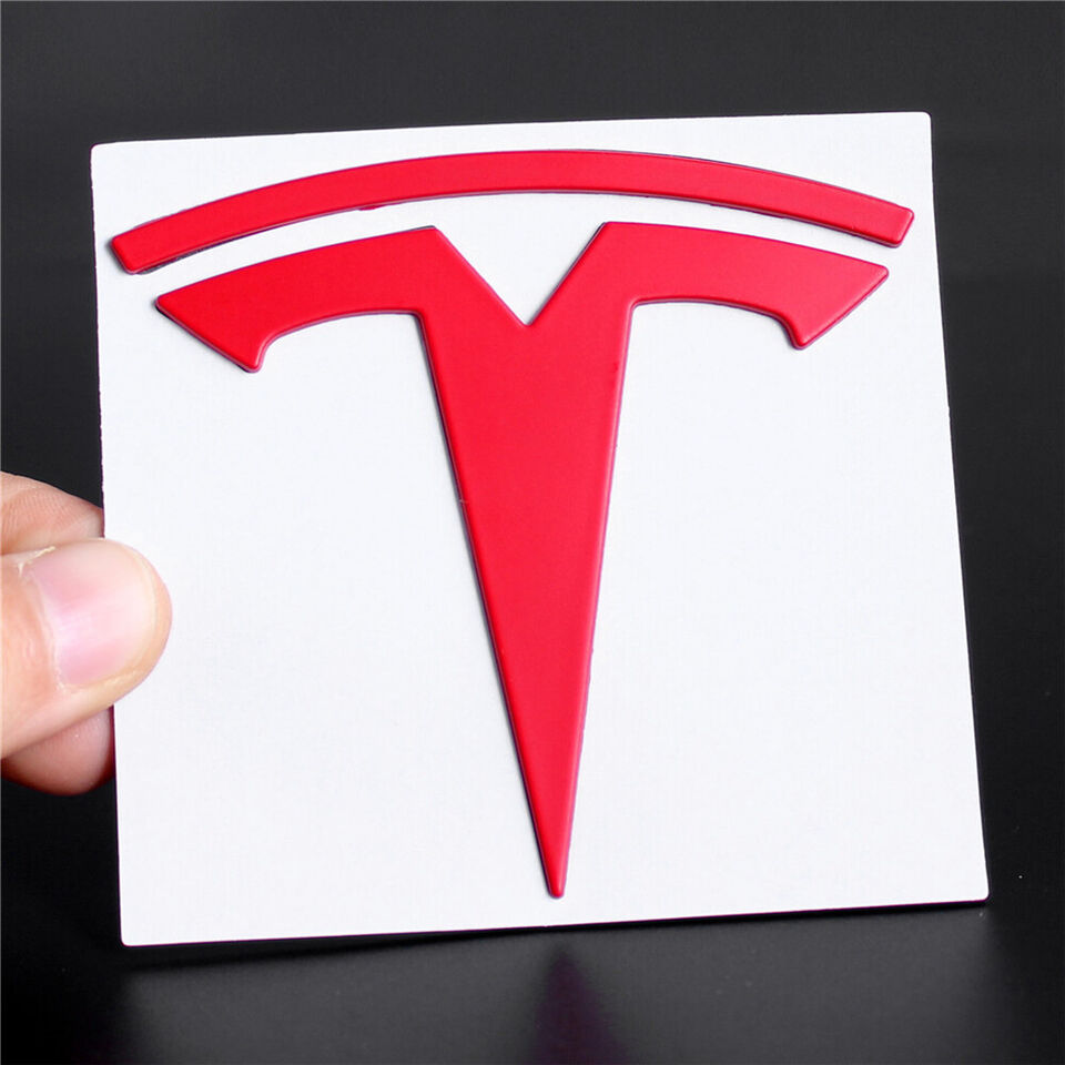 Tesla Model Y 3 Front Grille Hood LOGO Badge Emblem T Letter