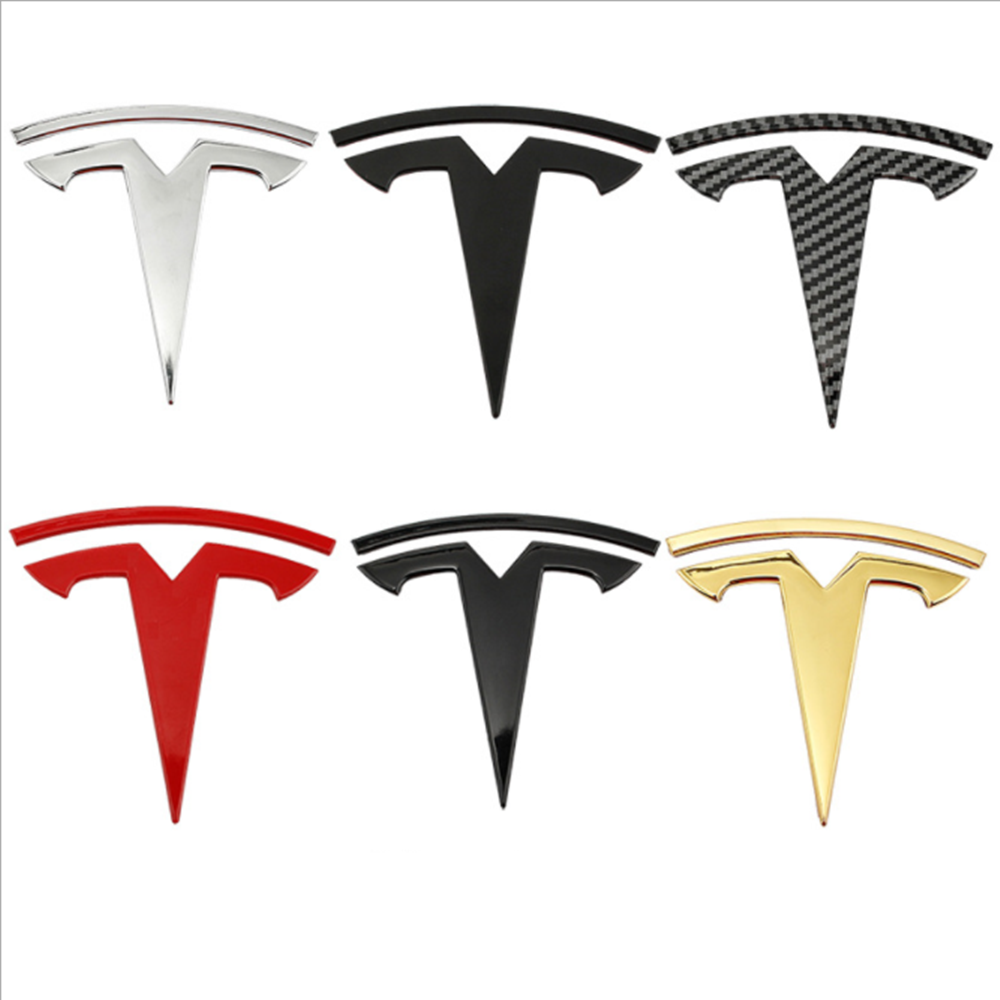 Tesla Model Y 3 Front Grille Hood LOGO Badge Emblem T Letter