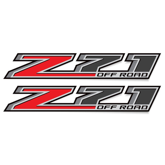 2PCS Z71 Off Road Decals Stickers  2015 Chevy Silverado GMC Sierra Bed Side Letter Graphics