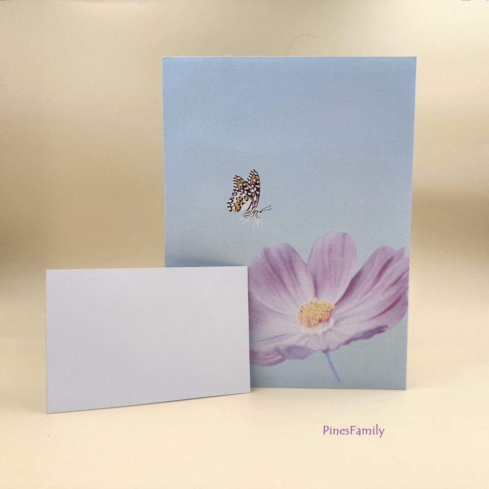 3D Pop Up Greeting Card Flower & Butterfly Holiday Anniversary