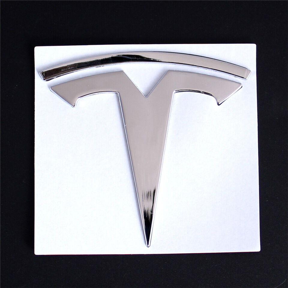 Tesla Model Y 3 Front Grille Hood LOGO Badge Emblem T Letter