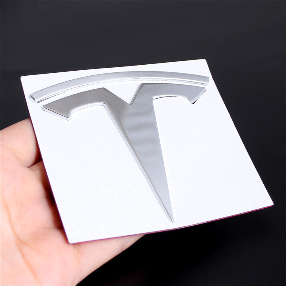 Tesla Model Y 3 Front Grille Hood LOGO Badge Emblem T Letter