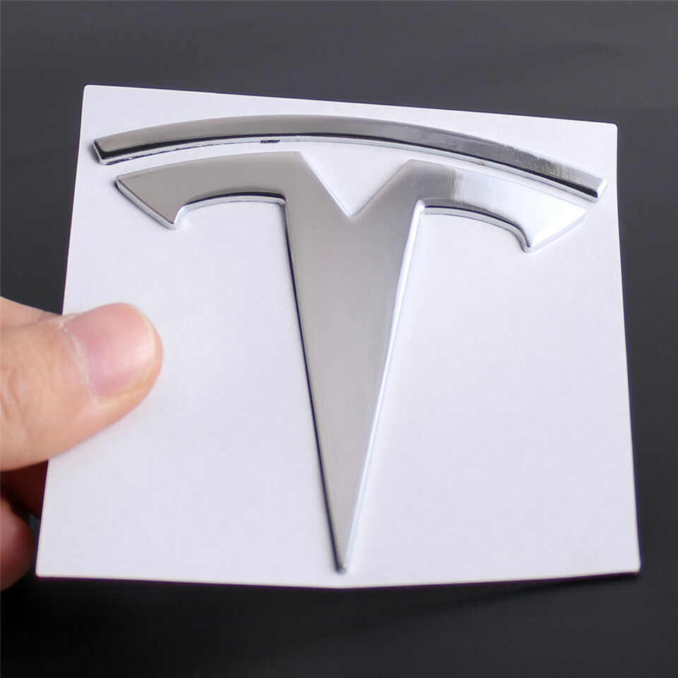 Tesla 3 Rear Monogram Tesla Model 3 Front Rear Back LOGO Badge Emblem T Letter – CosyFam